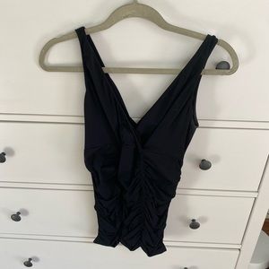 Last tango ruched vneck tank